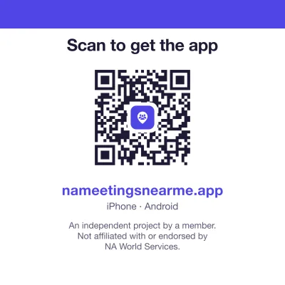 Back of the square card, with a QR code